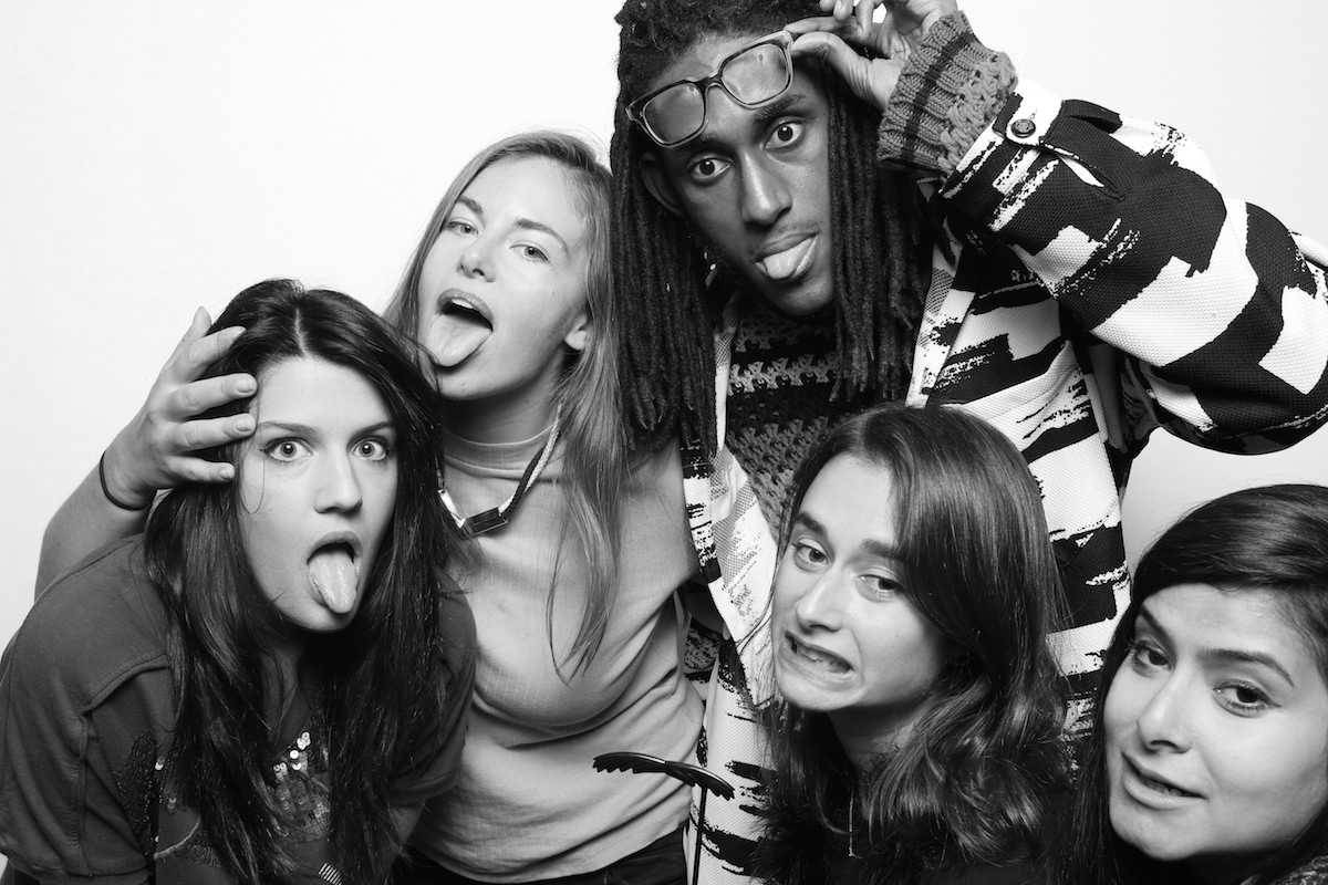 black and white photo booth